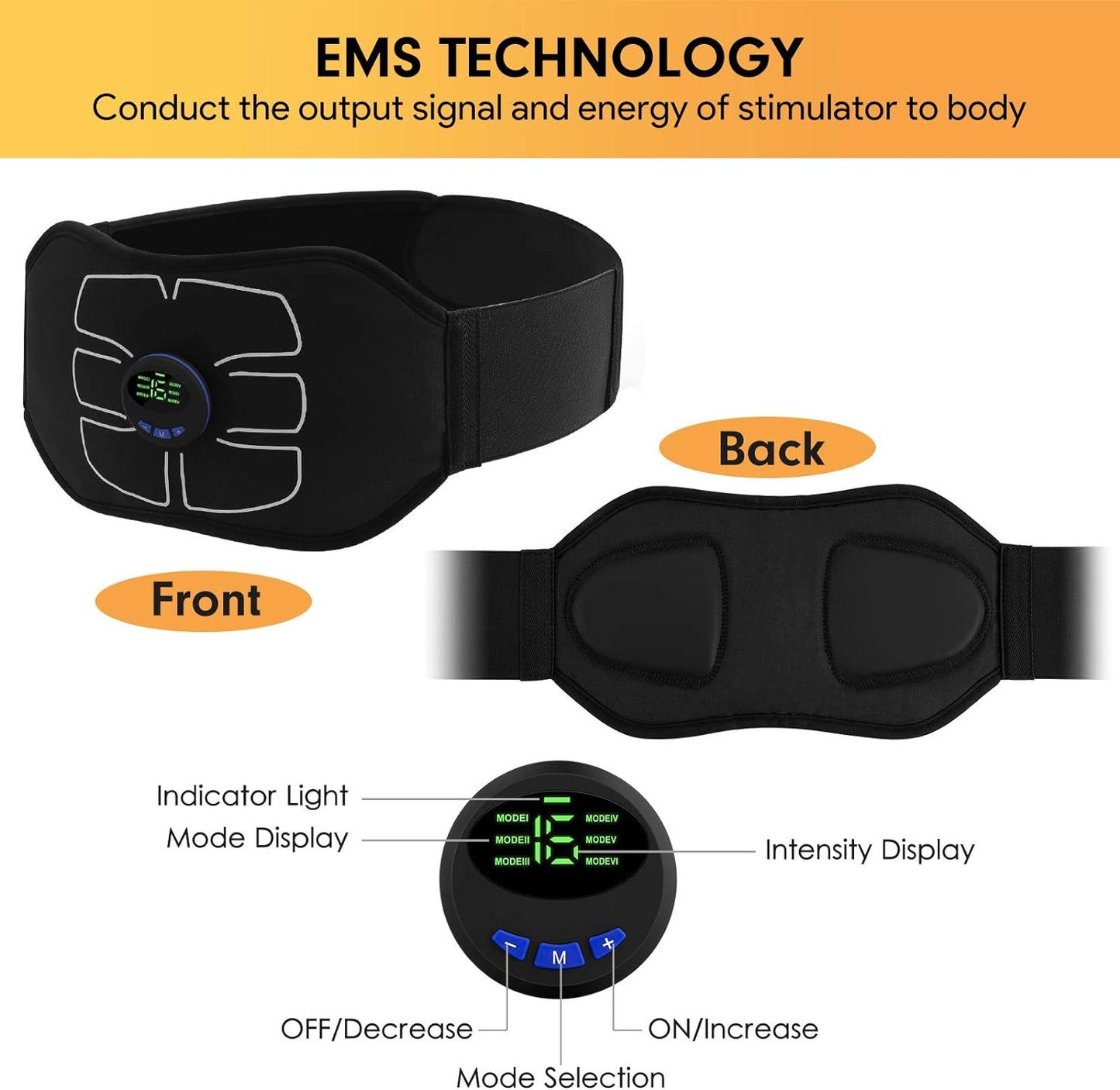 ToneMax™ - EMS Abs Stimulator Fitness Belt