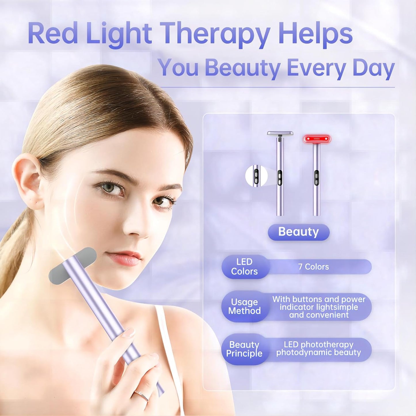 SkinGlow™ - 7-in-1 LED Red Light Facial Therapy Massager