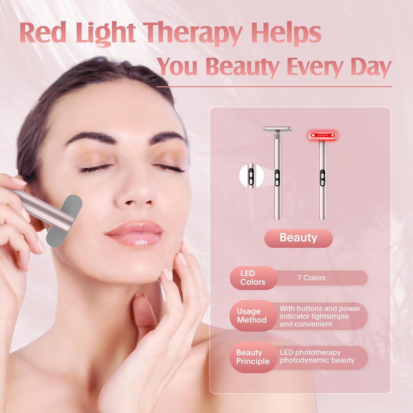 SkinGlow™ - 7-in-1 LED Red Light Facial Therapy Massager